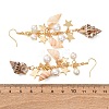 Natural Spiral Shell Dangle Earrings EJEW-TA00641-3