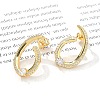 Rack Plating Brass Micro Pave Clear Cubic Zirconia Stud Earrings for Women EJEW-C125-21B-G-3