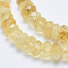Natural Citrine Beads Strands G-K246-28A-3