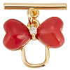 6Pcs Resin Toggle Clasps KK-BBC0018-90-6