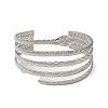 Non-Tarnish 304 Stainless Steel Open Cuff Bangles AJEW-Z009-06F-P-2