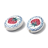 Hand Painted Oval Porcelain Beads PR-CBA03B0-01D-2