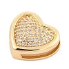 Brass Micro Pave Cubic Zirconia Slide Charms ZIRC-I068-02G-3