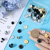 SUNNYCLUE 54Pcs 9 Style Flat Round 304 Stainless Steel Stud Earring Settings STAS-SC0006-66-3