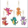 Dinosaur Shape DIY Diamond Painting Keychain Kits WG61487-01-1