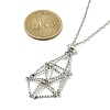 304 Stainless Steel Cable Chain Macrame Pouch Empty Stone Holder for Pendant Necklaces Making NJEW-TA00117-01-4