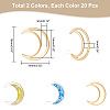 HOBBIESAY 40Pcs 2 Colors Brass Linking Rings KK-HY0001-26-2
