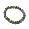 Natural Indian Agate Bead Stretch Bracelets BJEW-K212-A-010-2