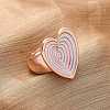 Zinc Alloy & Enamel Stretch Finger Rings for Women RJEW-M101-01D-G-1