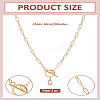 1Pc 304 Stainless Steel Chain & Brass Micro Pave Cubic Zirconia Letter Pendant Necklaces NJEW-LP0001-36G-G-2