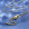 Brass Cable Chain Necklaces Making MAK-P011-01G-1