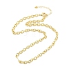 Brass Textured Cable Chain Necklaces NJEW-A042-12G-01-2