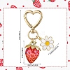 Acrylic Strawberry Pendant Decoration HJEW-SW00120-01-2