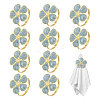 Flower Iron Enamel Napkin Rings AJEW-WH0077-019-1