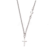 Cross 304 Stainless Steel Pendant Necklaces NJEW-JN05200-02-2