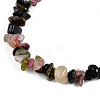 Unisex Chip Natural Tourmaline Beaded Stretch Bracelets BJEW-S143-43-3