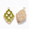 Brass Enamel Pendants KK-T049-055G-04-NF-2