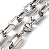 201 Stainless Steel Cable Chain Necklaces NJEW-H033-03P-B-2