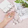 DIY Blank Geometry Alloy Charms Expandable Bangle Making Kit BJEW-DC00003-3