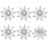 6Pcs 1-Hole Alloy Micro Pave Clear Cubic Zirconia Shank Buttons BUTT-FG0001-27-1