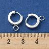 201 Stainless Steel Huggie Hoop Earrings Findings STAS-A167-01L-S-3