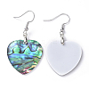 Abalone Shell/Paua Shell Dangle Earrings EJEW-K081-02-3