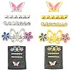 8Pcs Alloy Rhinestone Watch Band Rings FIND-CJ0005-40-1