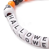 Halloween Theme Acrylic Beaded Stretch Bracelets BJEW-JB09193-02-5