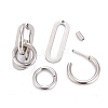 304 Stainless Steel Half Hoop Earrings EJEW-F257-04P-3