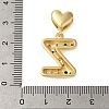 Rack Plating Brass Micro Pave Clear Cubic Zirconia Perdants KK-C067-12G-Z-3