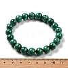 Natural Malachite Beaded Stretch Bracelets BJEW-A045-01B-5