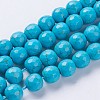 Synthetic Turquoise Beads Strands G-E456-47A-10mm-1