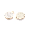 Rack Plating Alloy Enamel Pendants ENAM-N070-01B-01G-01-2
