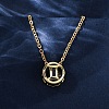 Brass Pave Cubic Zirconia Birth Stone Constellation Pendant Cable Chain Necklaces NJEW-D334-01G-11-2