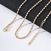 Brass Singapore Chains Necklace for Women X-NJEW-P265-27G-2