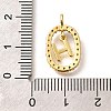 Brass Micro Pave Cubic Zirconia Pendants ZIRC-P123-01G-H02-3