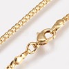 PVD Vacuum Plating Brass Chain Necklaces Making NJEW-O101-21G-2