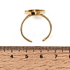 Horse Eye 304 Stainless Steel Open Cuff Bangle Makings with Bezel Tray SA-CBABF3F-02G-06-3