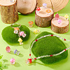 24Pcs 6 Styles Resin Pendants with Platinum Tone Iron Loops RESI-TA0004-17-7