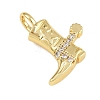 Brass Micro Pave Cubic Zirconia Pendants KK-I352-35G-3