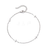 304 Stainless Steel Cross Link Anklets AJEW-AN00722-01-4