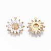 Brass Micro Pave Cubic Zirconia Pendants KK-S359-008-RS-2