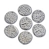 Alloy Blank Flat Round Hammered Pendants LS-PALLOY-M031-07B-3