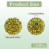 120Pcs Pave Disco Ball Beads RB-SC0001-13E-2