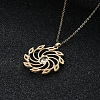 Sunflower Brass Clear Cubic Zirconia Pendant Necklaces for Women WG2DD79-02-1