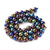 Electroplated Natural Black Agate Beads Strands G-Z038-B05-02FR-3