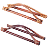 4Pcs 2 Colors Wood & Rattan Woven Bag Handles FIND-PH0002-49-1