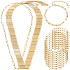 20Pcs 2 Styles 304 Stainless Steel Cable Chain Bracelets & Necklaces Sets for Women SJEW-BM0001-04-1
