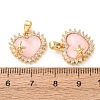 Brass Micro Pave Clear Cubic Zirconia Pendants KK-A304-26G-02-2