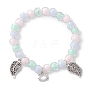 3Pcs 3 Styles Transparent Acrylic Beaded Stretch Bracelets Sets for Women BJEW-JB11167-3